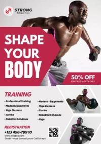 Fitness & Gym Flyer A4 template