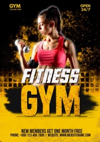 FITNESS & GYM FLYER A4 template