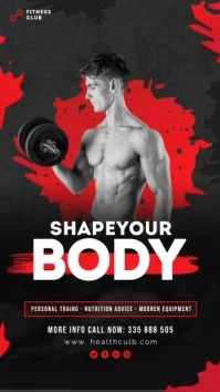 Fitness & Gym Instagram Story Post Design template