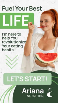 Fitness & Nutrition Instagram Story for Nutrition Coach and Dietician template