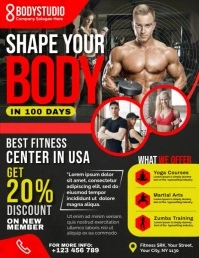 Fitness | Gym | Sports Center Advert Pamflet (VSA Brief) template