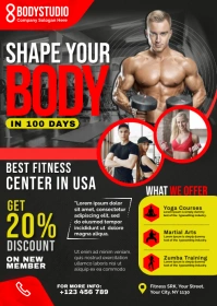 Fitness | Gym | Sports Center Advert A6 template