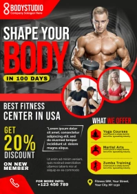 Fitness | Gym | Sports Center Advert A2 template