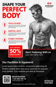 Fitness & Gym Half Page Wide template