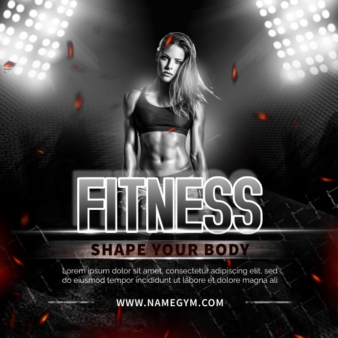Gym Add Plantilla de Anuncios de Fitness | PosterMyWall