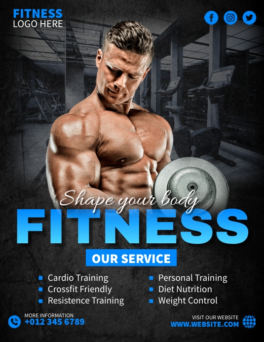 Exercise Advertisement Examples Fitness Ads Template | PosterMyWall