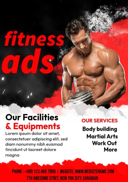 Exercise Advertisement Examples Fitness Ads Template | PosterMyWall
