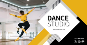 Dance Studio Banner Imagem partilhada do Facebook template