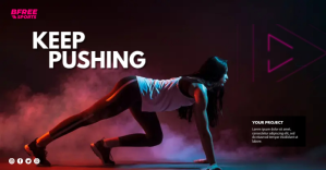 Fitness and Workouts Banner Facebook 共享图片 template