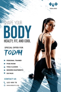 Fitness and gym Banner template