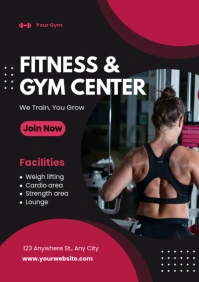 fitness and gym center template A4