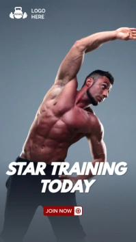 Fitness and Gym เรื่องราวบน Instagram template