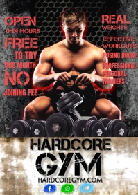 Fitness And Gym Flyers A3 template