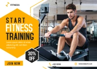 Fitness Banner Ad Template Carte postale