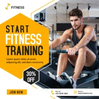 Fitness Banner Design Template Instagram na Post