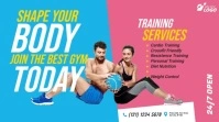 Fitness Center Ad Twitter Post template