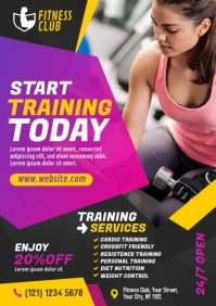 Fitness Center Ad A4 template