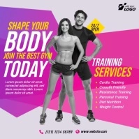 Fitness Center Ad Instagram Plasing template