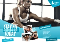 Fitness Center Ad Postcard template