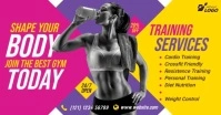 Fitness Center Ad Изображение, которым поделились на Facebook template