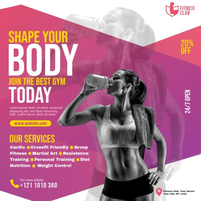 Exercise Advertisement Examples Fitness Center Ad Template | PosterMyWall