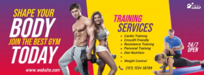 Fitness Center Ad Facebook-coverfoto template