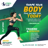 Fitness Center Ads Wpis na Instagrama template