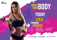 Fitness Center Advert Открытка template