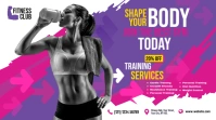 Fitness Center Advert Twitter Post template