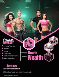 fitness center flyer template