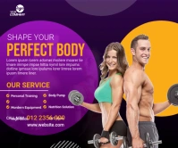 Fitness Center Large Rectangle template