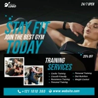 Fitness Center Video Advert Post Instagram template