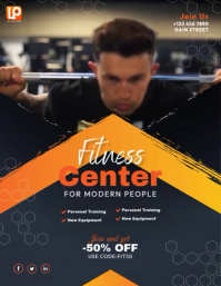 Fitness Center Video Flyer (Letter pang-US) template