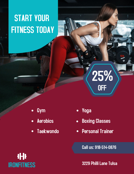 Fitness Centre Flyer Vorlage Postermywall