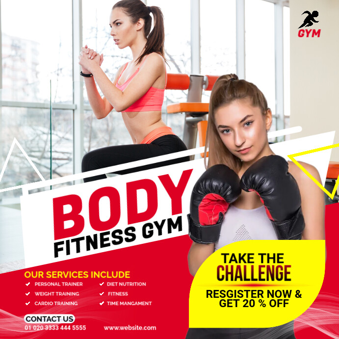 Fitness Challenge Ad design Template | PosterMyWall