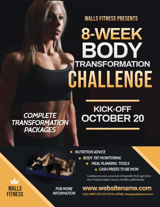 Fitness Challenge Flyer Template PosterMyWall
