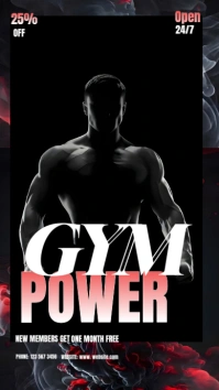 Fitness challenge motivation Digital Display (9:16) template