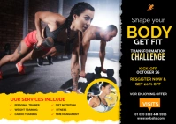 Fitness Challenge Postcard Postal template