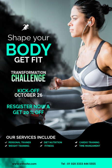 Copy of Fitness Challenge Poster | PosterMyWall