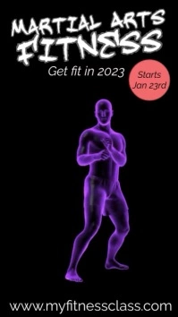 Fitness Class Digital Display (9:16) template