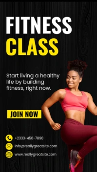 Fitness Class Flyer Template Instagram Story