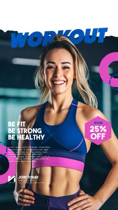 Fitness Class Gym Workout Ad | PosterMyWall