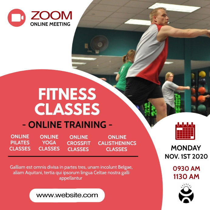 fitness classes online training advertisement Template | PosterMyWall