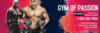 Fitness Club Spanduk LinkedIn template
