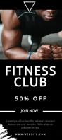 FITNESS CLUB FLYER RACK CARD Scheda identificativa template