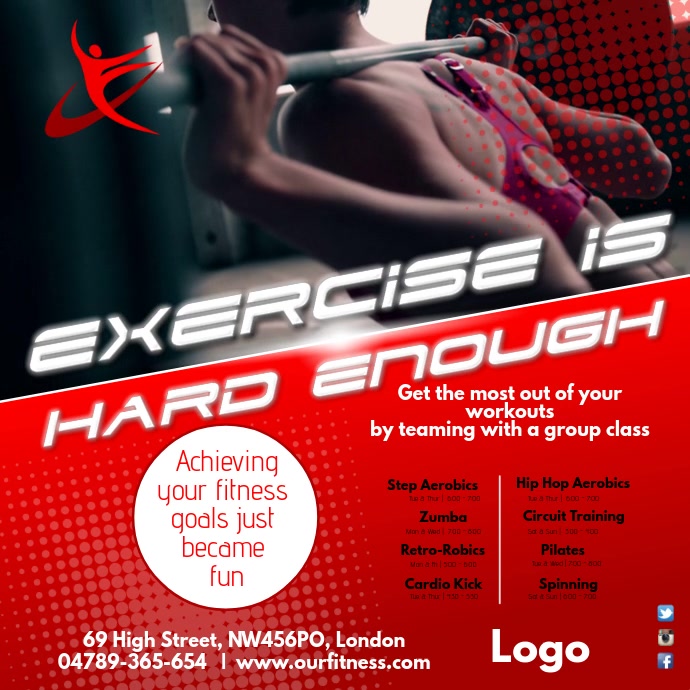 fitness club instagram template postermywall club flyer instagram