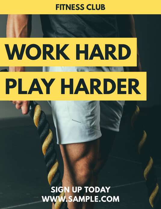 Fitness Club Personal Trainer Flyer Template PosterMyWall