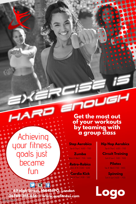 Fitness Club Flyer Template | PosterMyWall