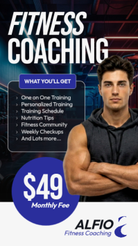 Fitness Coaching Membership Flyer - Professional Workout Program Instagram Story Ad Indaba yaku-Instagram template