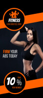 สีดำ Fitness Rack Card Template